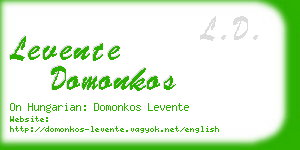 levente domonkos business card